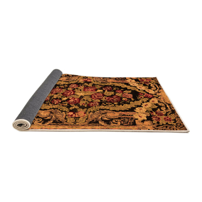 Sideview of Medallion Orange French Rug, abs5375org