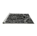 Sideview of Machine Washable Medallion Gray French Rug, wshabs5375gry