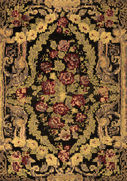 Medallion Brown French Rug, abs5375brn