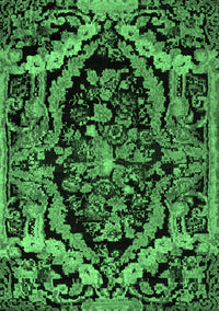 Medallion Emerald Green French Rug, abs5375emgrn