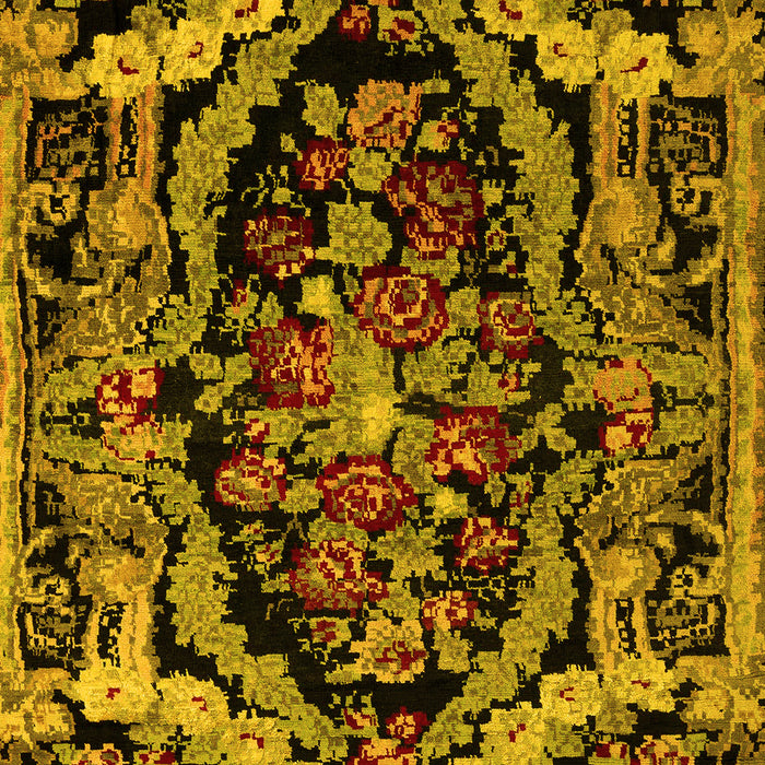 Medallion Yellow French Rug, abs5375yw