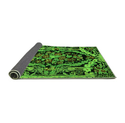 Sideview of Medallion Green French Rug, abs5375grn