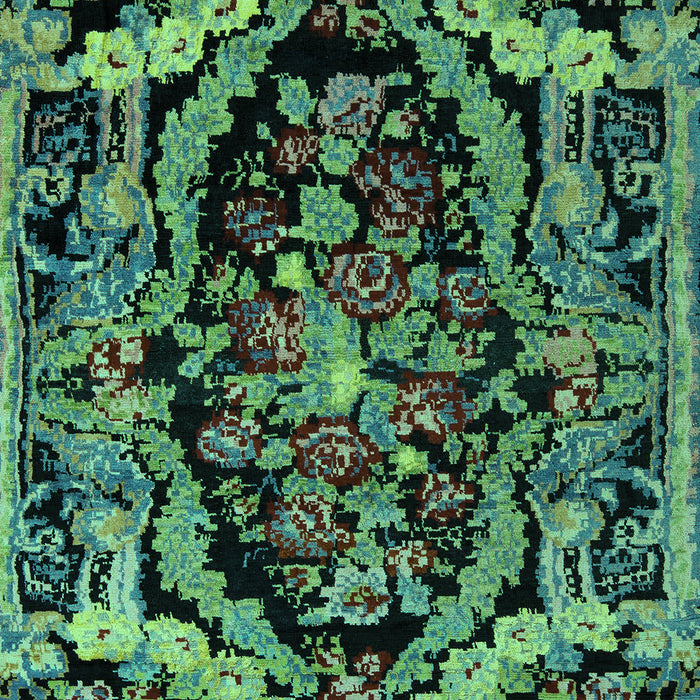 Medallion Turquoise French Rug, abs5375turq
