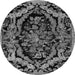 Round Medallion Gray French Rug, abs5375gry