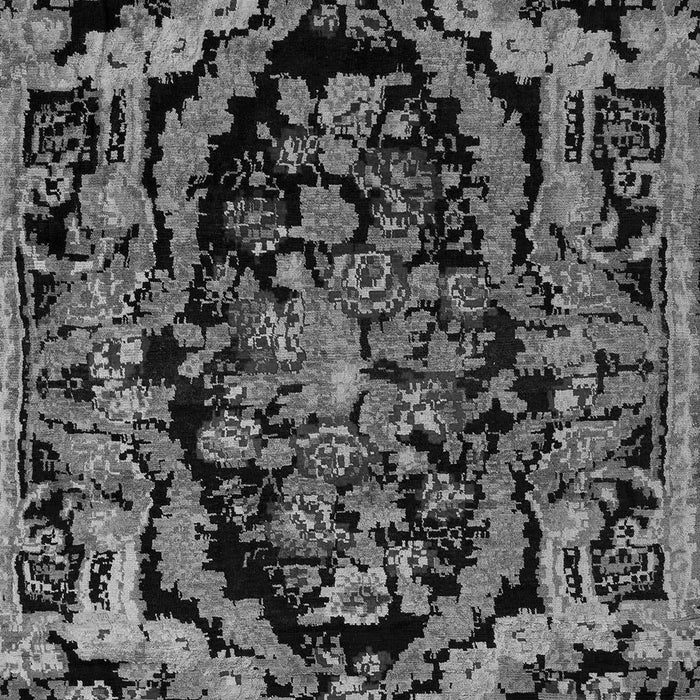 Machine Washable Medallion Gray French Rug, wshabs5375gry