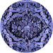 Round Medallion Blue French Rug, abs5375blu