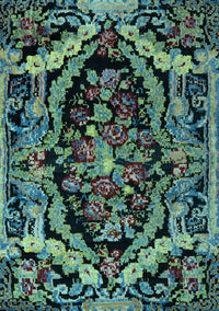 Medallion Light Blue French Rug, abs5375lblu