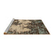 Sideview of Machine Washable Abstract Dark Brown Rug, wshabs5376