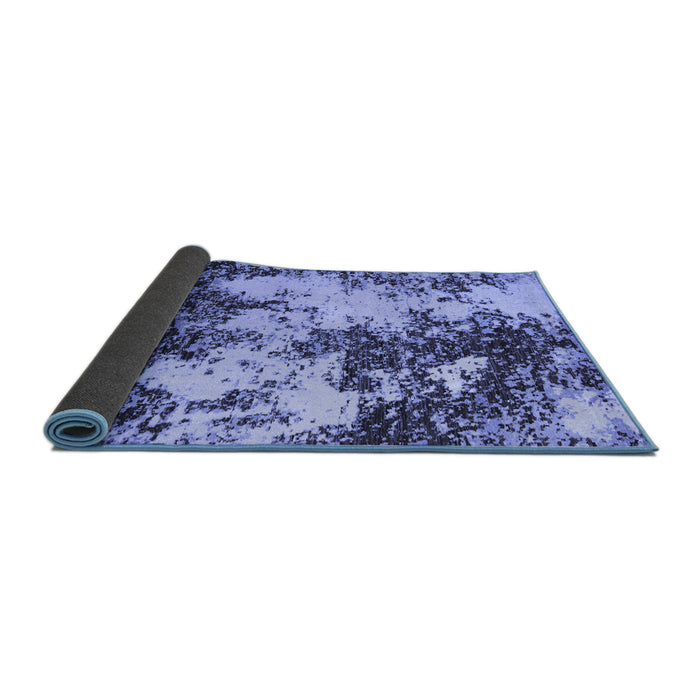 Sideview of Abstract Blue Modern Rug, abs5376blu