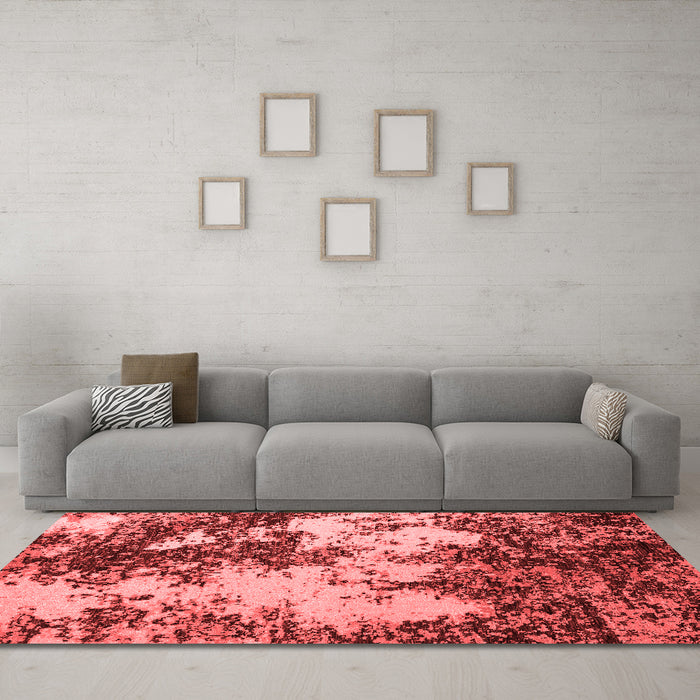 Modern Red Washable Rugs