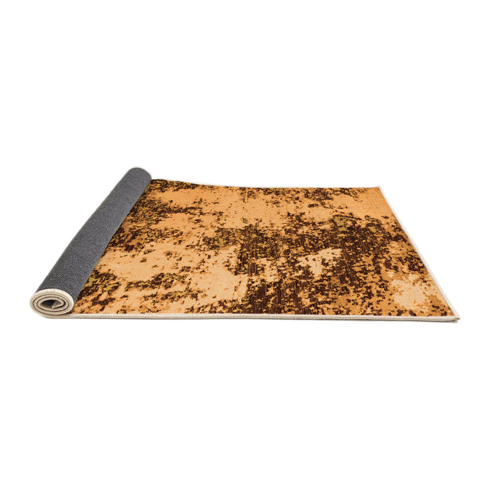 Sideview of Abstract Orange Modern Rug, abs5376org