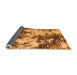 Sideview of Abstract Orange Modern Rug, abs5376org