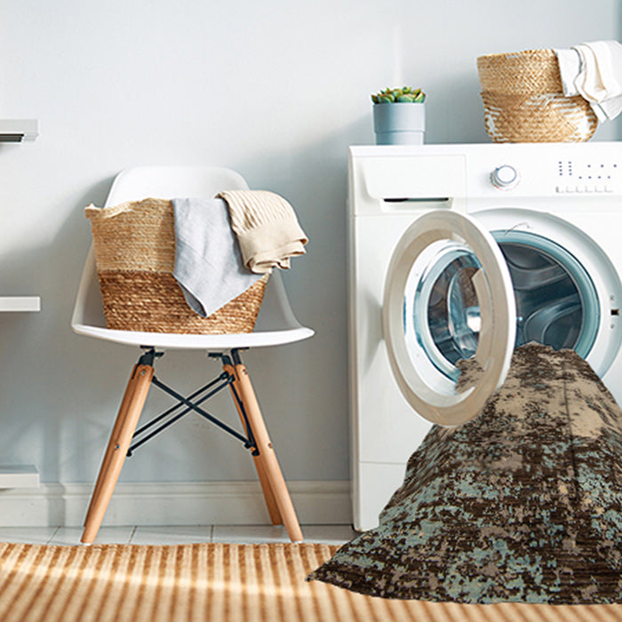 Machine Washable Abstract Dark Brown Rug in a Washing Machine, wshabs5376