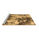 Sideview of Machine Washable Abstract Brown Modern Rug, wshabs5376brn