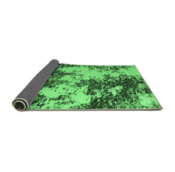 Sideview of Abstract Emerald Green Modern Rug, abs5376emgrn