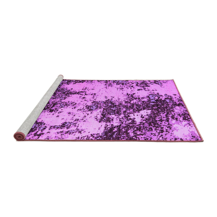 Sideview of Machine Washable Abstract Purple Modern Area Rugs, wshabs5376pur