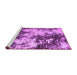 Sideview of Machine Washable Abstract Purple Modern Area Rugs, wshabs5376pur