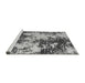 Sideview of Machine Washable Abstract Gray Modern Rug, wshabs5376gry