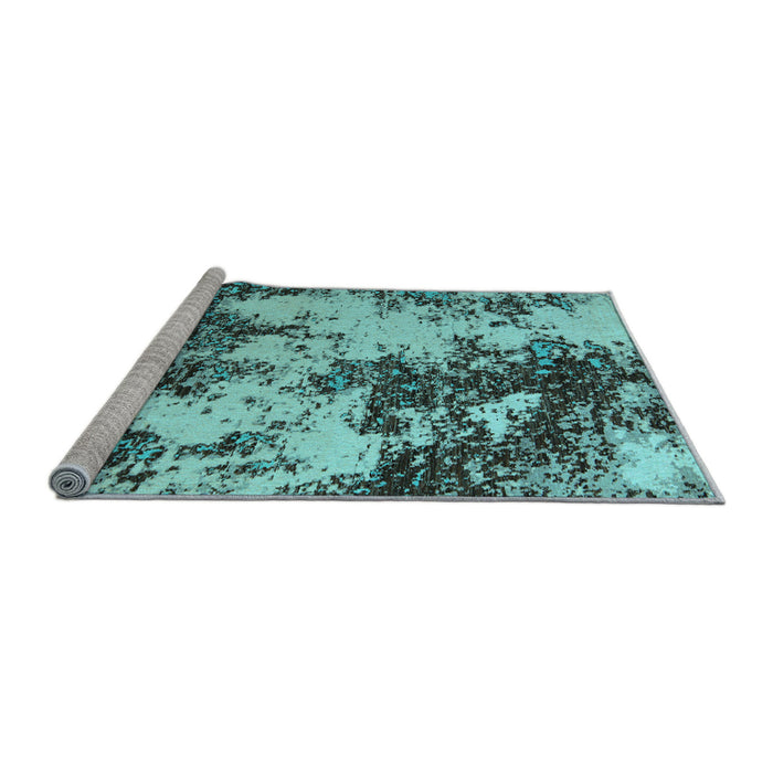 Sideview of Machine Washable Abstract Light Blue Modern Rug, wshabs5376lblu