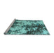 Sideview of Machine Washable Abstract Light Blue Modern Rug, wshabs5376lblu