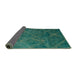 Sideview of Abstract Teal Green Modern Rug, abs5377