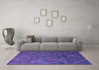 Machine Washable Abstract Purple Modern Rug, wshabs5377pur