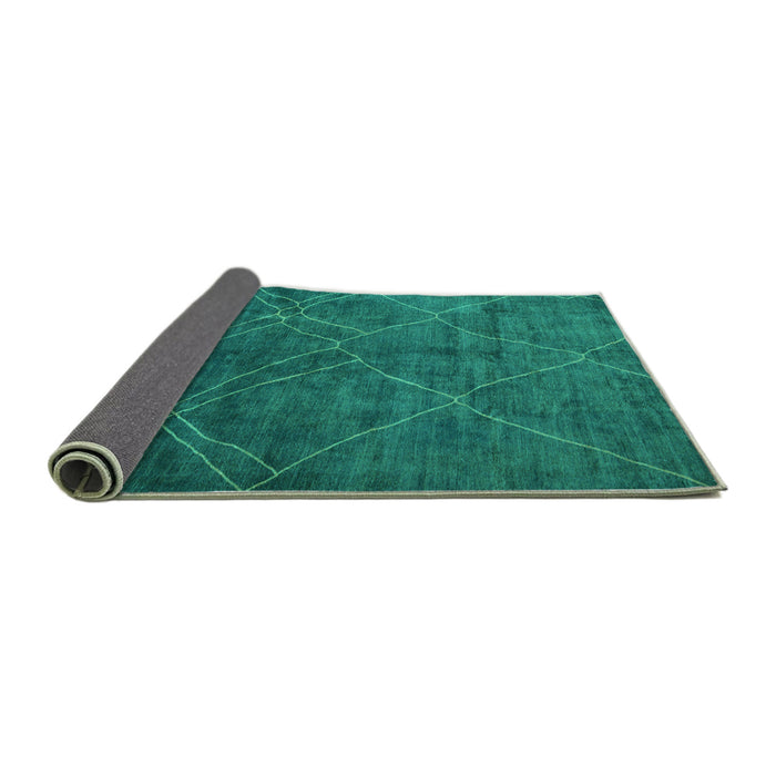 Sideview of Abstract Turquoise Modern Rug, abs5377turq