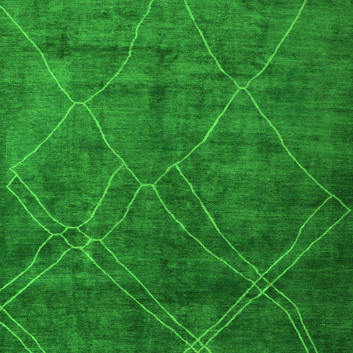 Machine Washable Abstract Green Modern Area Rugs, wshabs5377grn