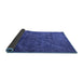 Sideview of Abstract Blue Modern Rug, abs5377blu