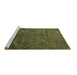 Sideview of Machine Washable Abstract Brown Modern Rug, wshabs5377brn