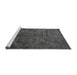 Sideview of Machine Washable Abstract Gray Modern Rug, wshabs5377gry