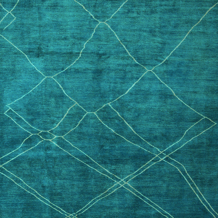 Square Abstract Light Blue Modern Rug, abs5377lblu