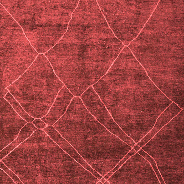 Machine Washable Abstract Red Modern Rug, wshabs5377red