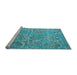 Sideview of Machine Washable Abstract Light Blue Modern Rug, wshabs5378lblu