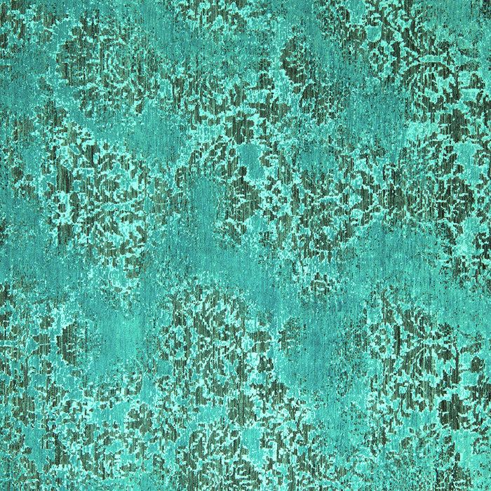 Square Abstract Turquoise Modern Rug, abs5378turq