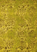 Machine Washable Abstract Yellow Modern Rug, wshabs5378yw