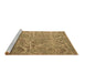 Sideview of Machine Washable Abstract Brown Modern Rug, wshabs5378brn