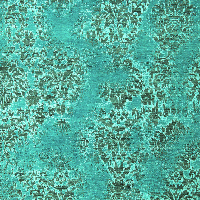 Machine Washable Abstract Turquoise Modern Area Rugs, wshabs5378turq