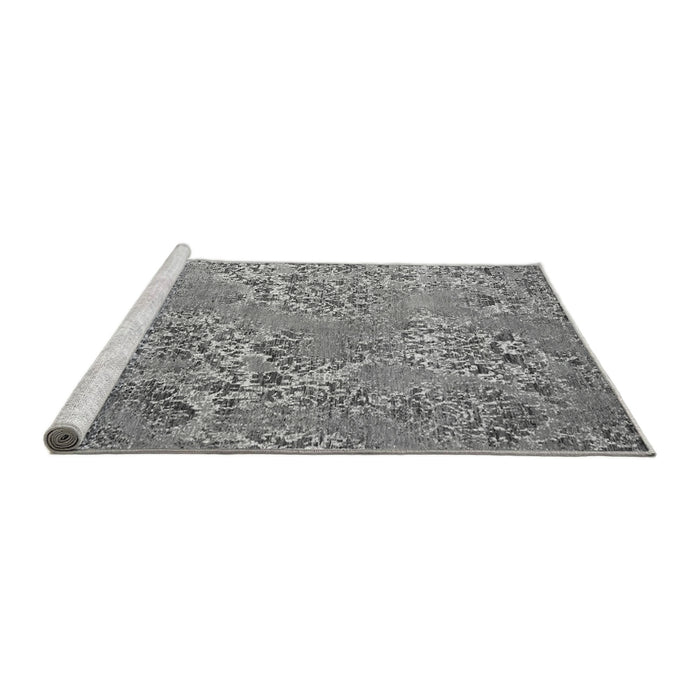 Sideview of Machine Washable Abstract Gray Modern Rug, wshabs5378gry