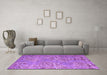 Machine Washable Abstract Purple Modern Area Rugs in a Living Room, wshabs5378pur