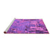 Sideview of Machine Washable Abstract Purple Modern Area Rugs, wshabs5379pur