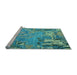 Sideview of Machine Washable Abstract Light Blue Modern Rug, wshabs5379lblu