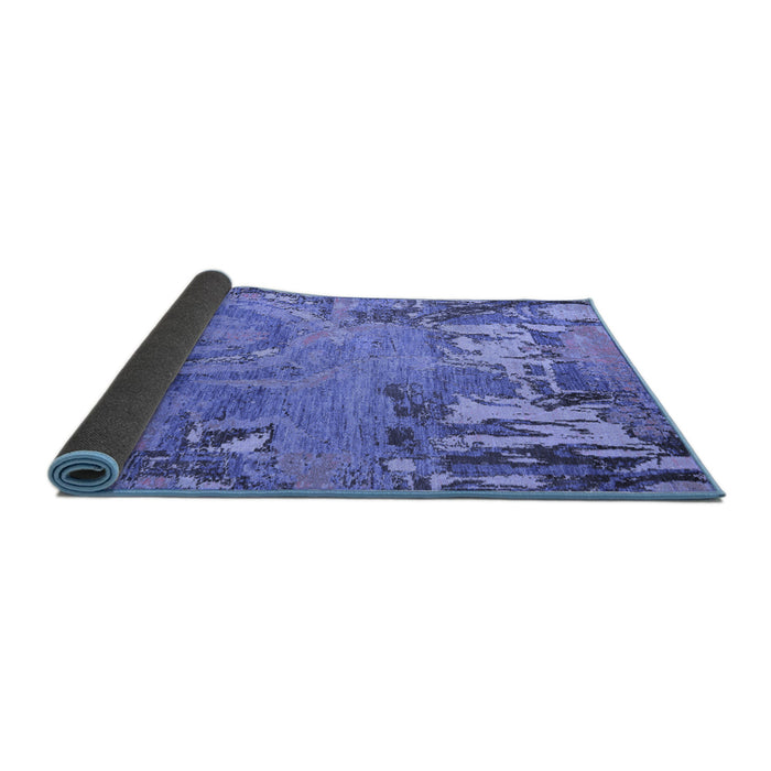 Sideview of Abstract Blue Modern Rug, abs5379blu