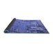 Sideview of Abstract Blue Modern Rug, abs5379blu