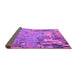 Sideview of Abstract Purple Modern Rug, abs5379pur