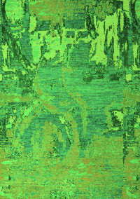 Abstract Green Modern Rug, abs5379grn