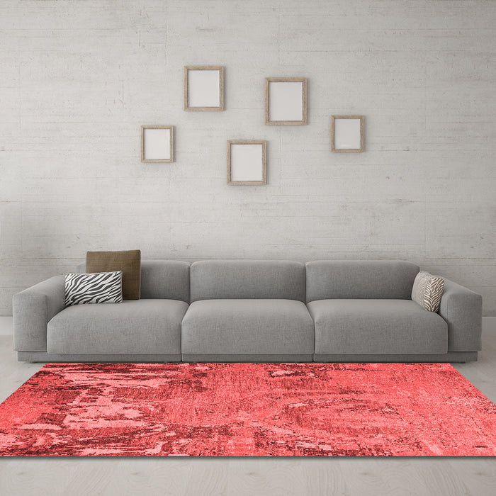 Modern Red Washable Rugs