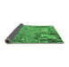 Sideview of Abstract Emerald Green Modern Rug, abs5379emgrn