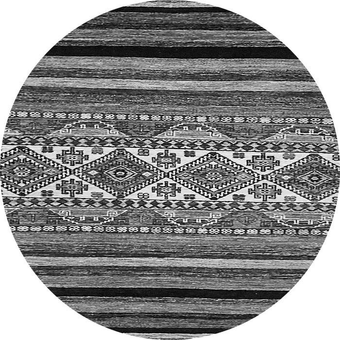 Round Abstract Gray Modern Rug, abs537gry