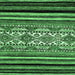 Square Abstract Emerald Green Modern Rug, abs537emgrn